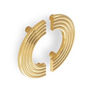 Luna Möbelgriff halbkreisförmig 96 mm gold lux