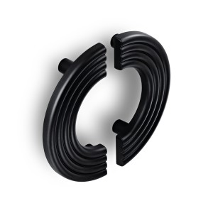 Luna Möbelgriff halbkreisförmig 96 mm matt schwarz