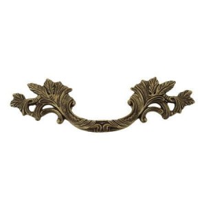 Camelia 03- Möbelgriff Messing patiniert 177mm