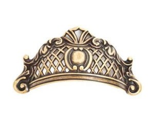 Antares 07- Möbelgriff "Muschel" Altgold 950mm