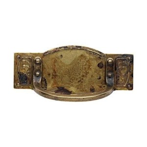 Rell 03- Möbelgriff Messing patiniert 32mm