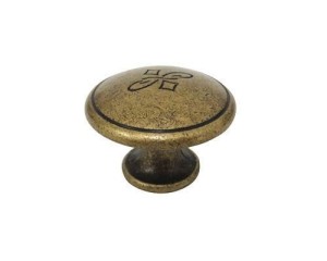 Florio 09- Möbelknopf Altmessing 30mm
