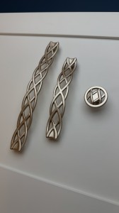 Fascino R3 - Möbelknopf silber Satin 36 mm