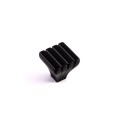 Kwadratowa gałka meblowa czarny mat 25 mm włoska