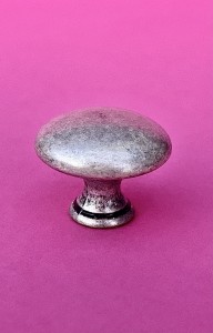 Acciaio Elegante E8 – Möbelknopf Antik Silber 30 mm
