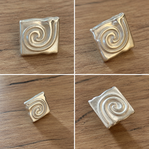 Bellezza M5 – Möbelknopf Silber venezianisch 30 mm