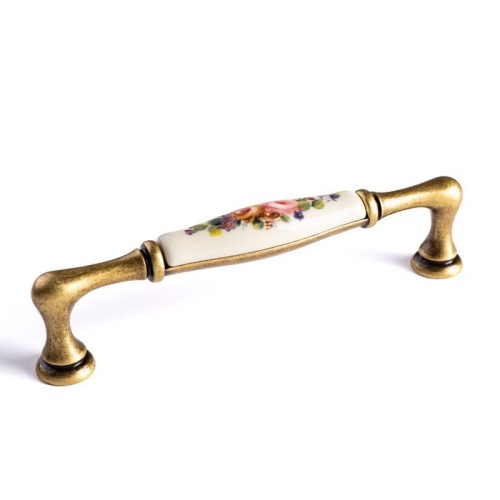 Uchwyt kuchenny porcelanowy złoto 128 mm Giusti