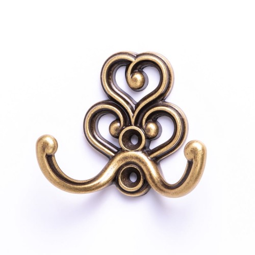 Haczyk ścienny wieszak do przedpokoju stare ZŁOTO.jpg