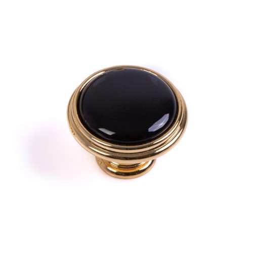 uchwyt meblowy porcelanowy gałka porcelanowa styl glamour złota czarna porcelanka połysk.jpg