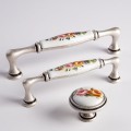 uchwyt porcelanowy stare srebro 128mm