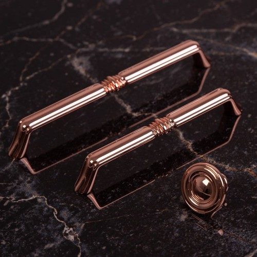 uchwyty do mebli s tylu glamour różowe złoto 128mm gałka meblowa nowoczesny uchwyt połysk giusti.jpg