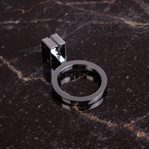 uchwyt meblowy kołatka chrom połysk duża 45mm chromowana marella giusti