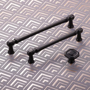 Graffe N4 - schwarzer Möbelgriff Reling 160 mm