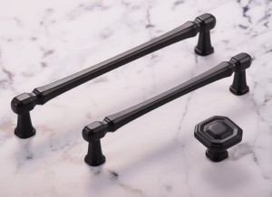 Graffe N4 - schwarzer Reling-Möbelgriff 128 mm