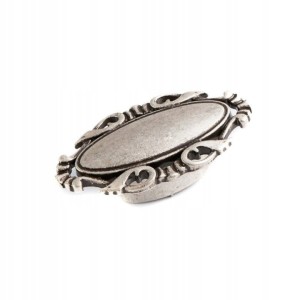 Treccia E8 – Möbelknopf Alt-Silber 63 mm