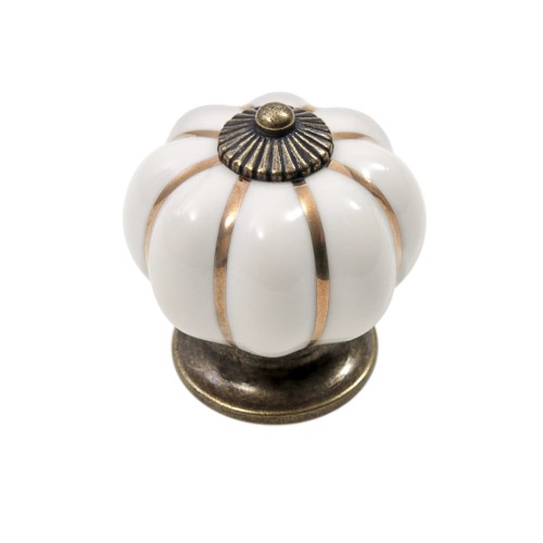 gałka meblowa porcelana dynia biało złota styl retro gałka porcelanowa dynia złota porcelanowe gałki do mebli.jpg