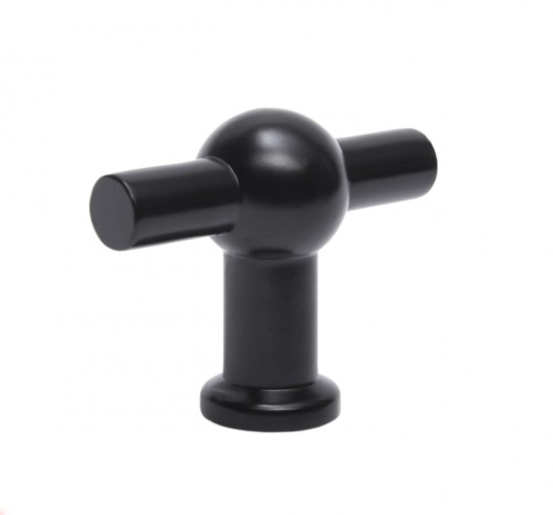 Gałka do mebli nowoczesna czarna uchwyt T-BAR.jpg