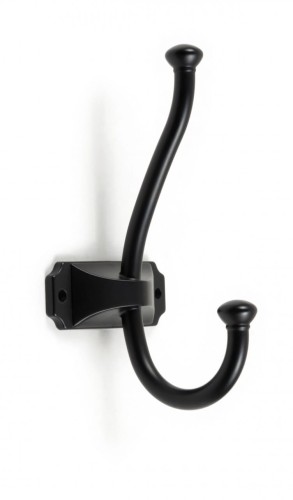 Wieszak łazienkowy podwójny haczyk czarny matowy.jpg
