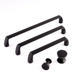 Julia N4 - schwarzer Möbelgriff 128 mm