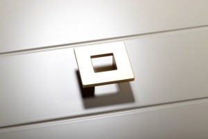 Quadra F3 - quadratischer Möbelgriff mattes Gold 32 mm