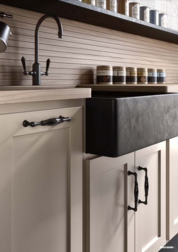 Asti N4- uchwyty porcelanowe czarne