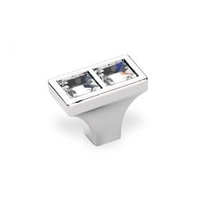 Elite Swarovski- Chromierter Möbelknopf 26mm