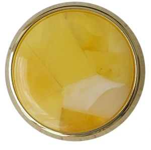 Solare GP- Goldene Möbelknopf mit Bernstein 39mm