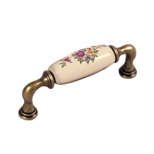 Decorani- stary mosiądz uchwyt ceramiczny kwiatek 96mm.jpg