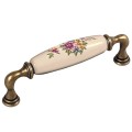 Decorani- stary mosiądz uchwyt ceramiczny kwiatek 128mm.jpg