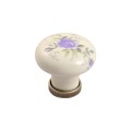 Marco- stary mosiądz gałka ceramiczna z kwiatem 30mm.jpg