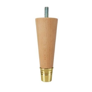 TONIO WY02164.OL- Holzbein mit messingener Spitze  ∅  65XH 160mm