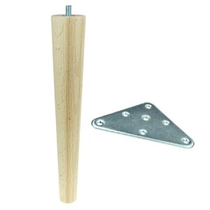 Gerades Holz-Möbelbein mit Muffe WY01723 45XH 450mm