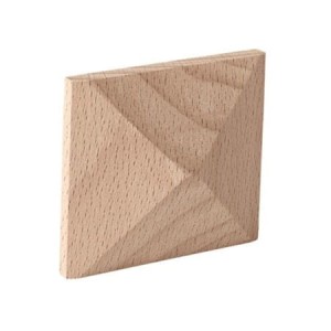 Ornament Ecke, Holzpyramide EM4002C 48X48XH 12mm