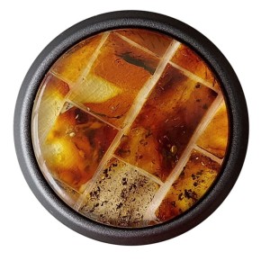 Metaxa 83 - eine graue Möbelknauf mit Bernstein 39mm