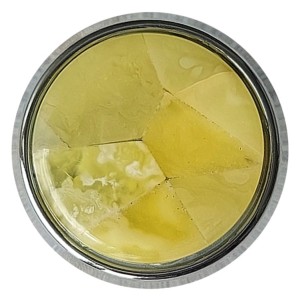 Solare CL- Chromierter Möbelknopf mit Bernstein 39mm